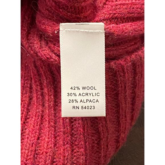 Banana Republic Alpaca Wool Batwing Turtleneck Sweater Pink Tunic Small - Picture 8 of 11